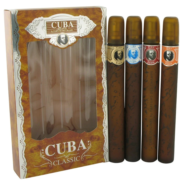 Cuba Variety Set includes All Four 1.15 oz Sprays, Cuba Red, Cuba Blue, Cuba Gold and Cuba Orange