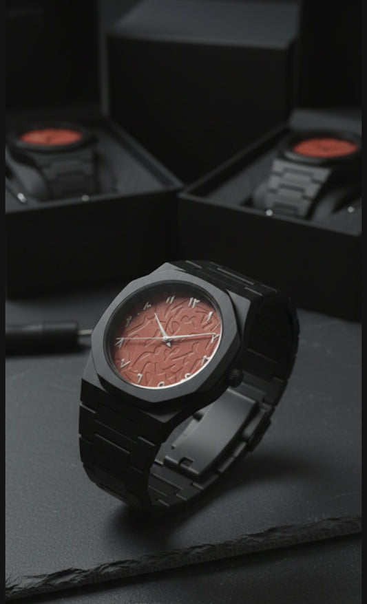Red Arabic Dial Watch