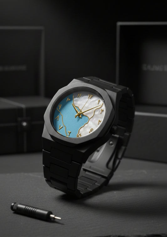 Blue/White Arabic Dial Watch