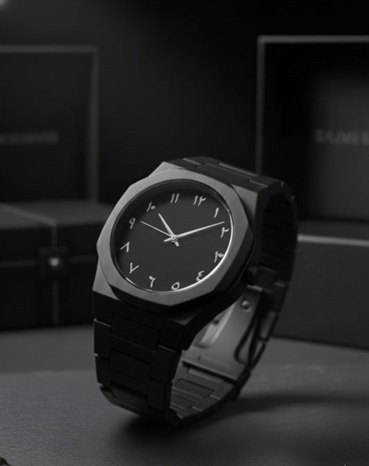 Silver Arabic Dial Watch