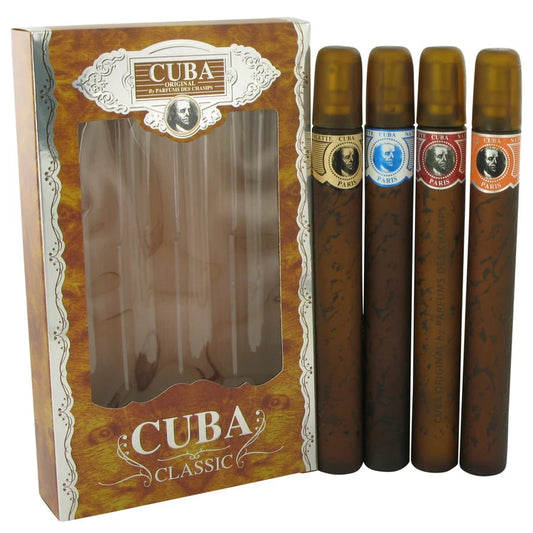 Cuba Variety Set includes All Four 1.15 oz Sprays, Cuba Red, Cuba Blue, Cuba Gold and Cuba Orange